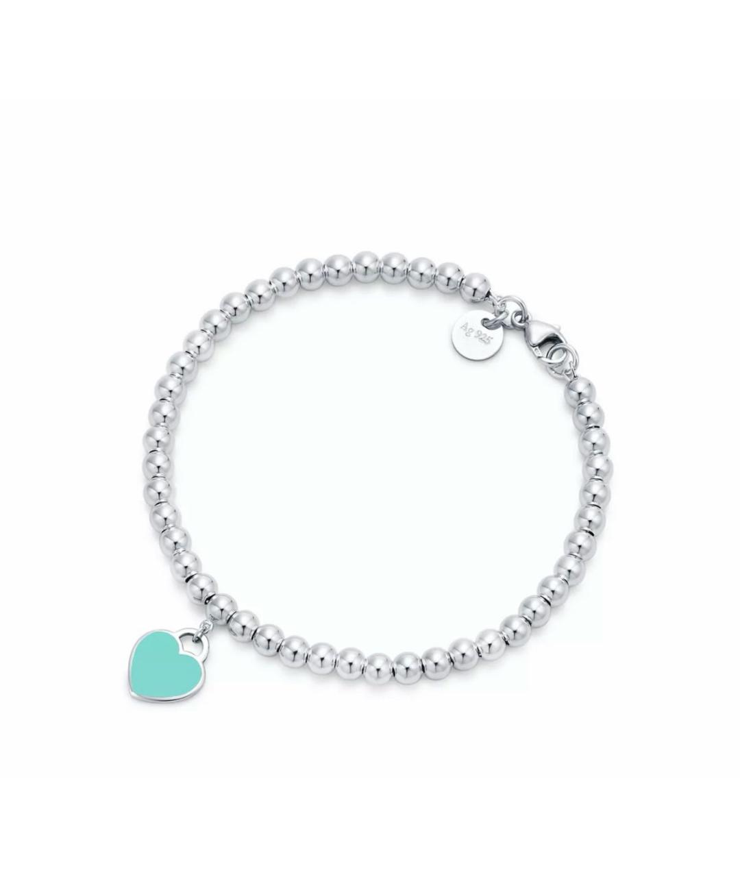 TIFFANY&CO Голубой серебряный браслет, фото 5