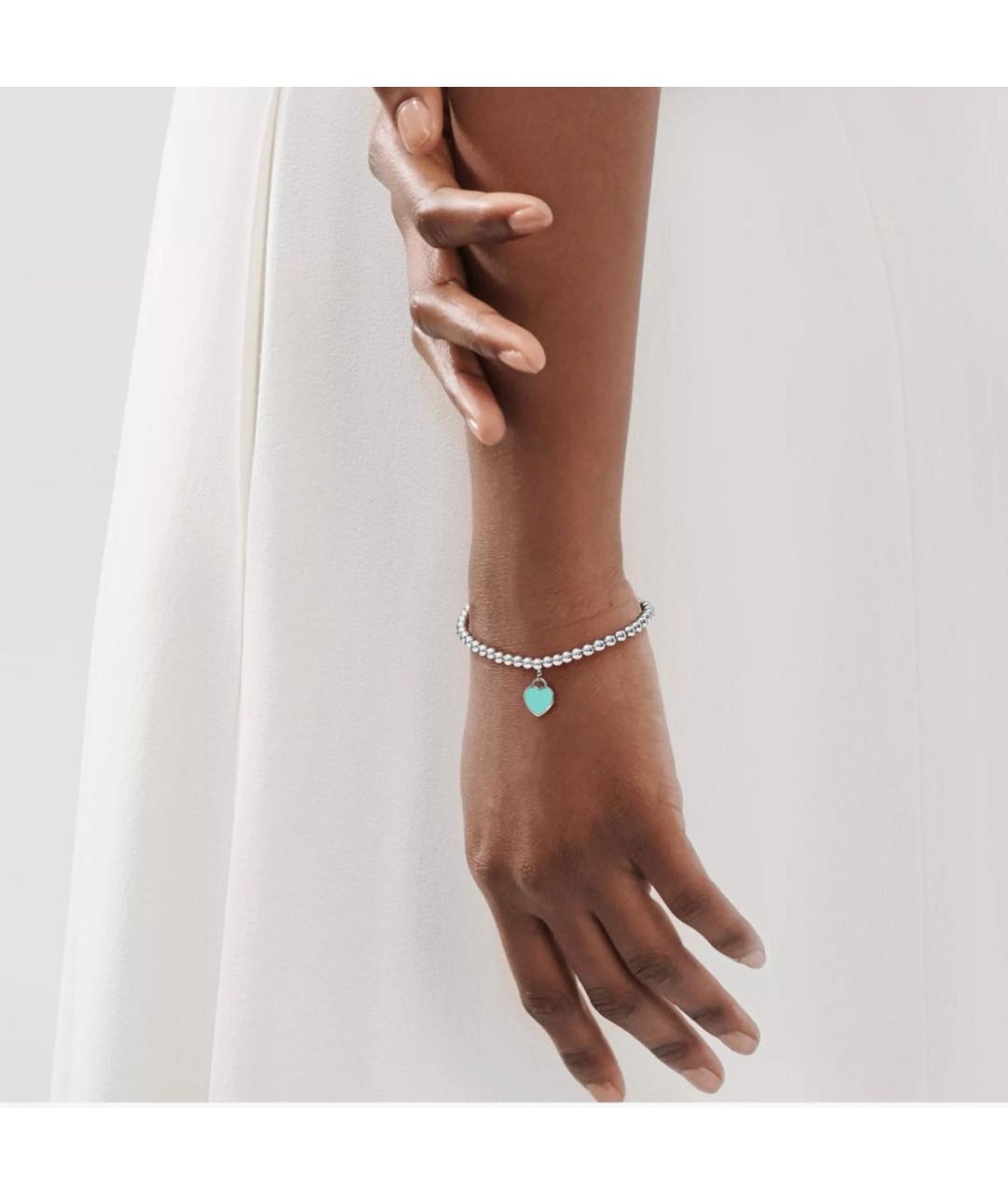 TIFFANY&CO Голубой серебряный браслет, фото 3