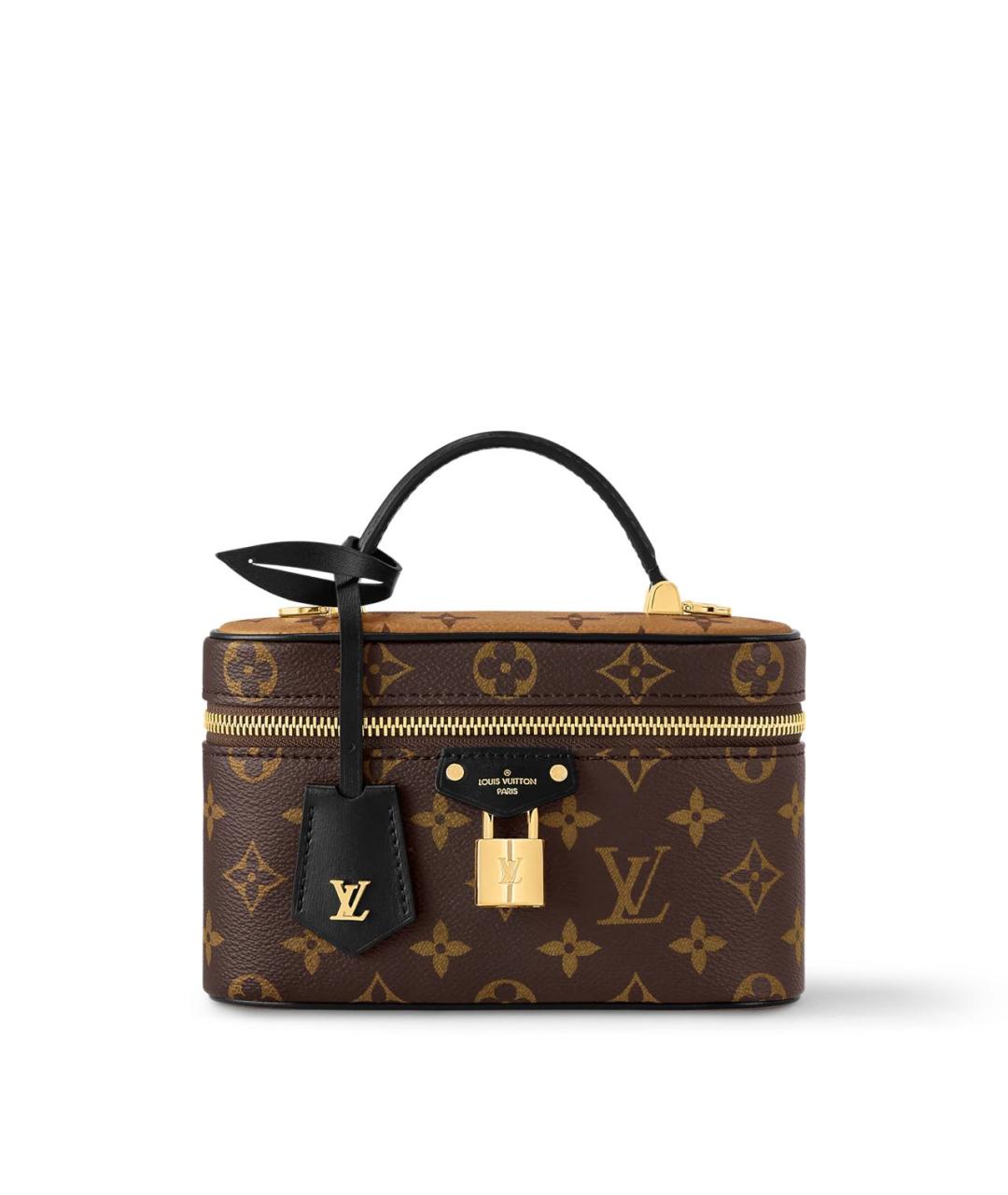 LOUIS VUITTON Коричневая сумка с короткими ручками из канвы, фото 4