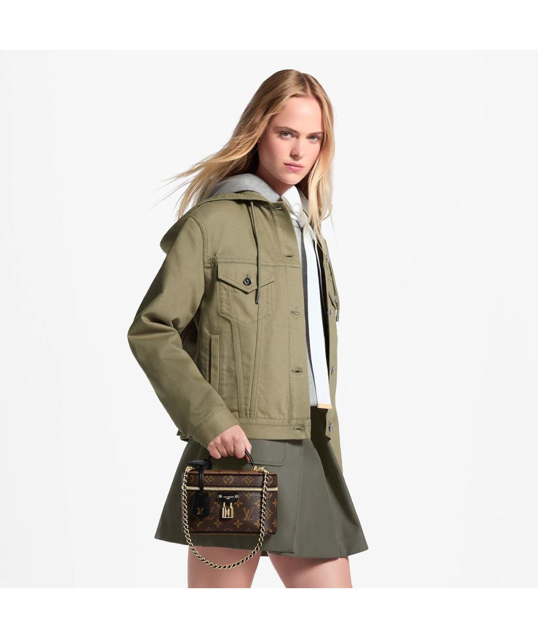 LOUIS VUITTON Коричневая сумка с короткими ручками из канвы, фото 3