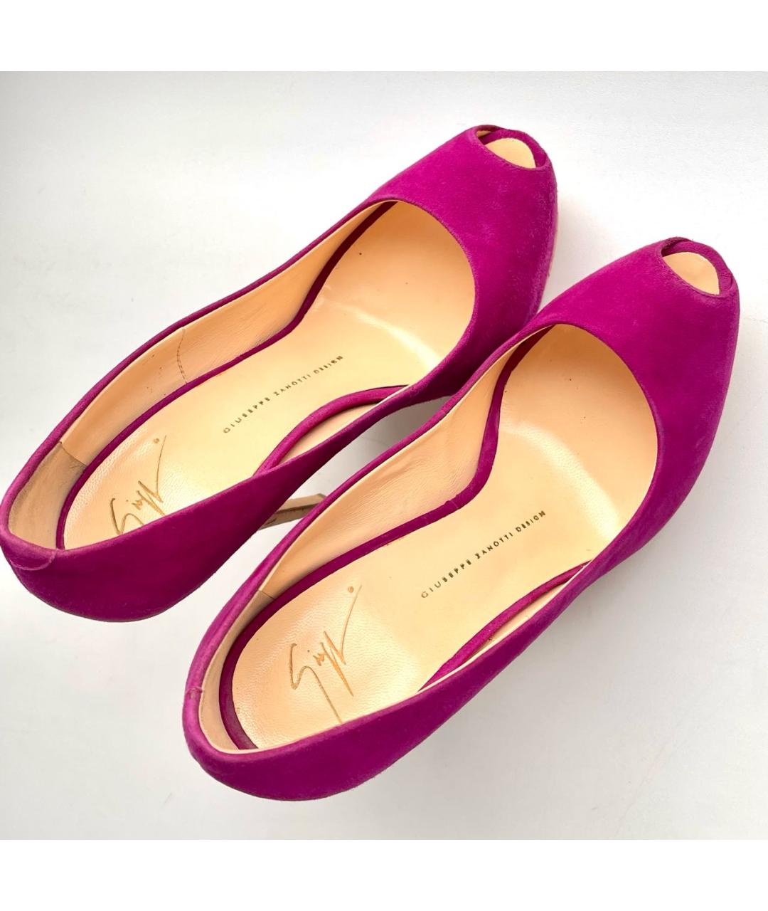 GIUSEPPE ZANOTTI DESIGN Фуксия замшевые туфли, фото 5