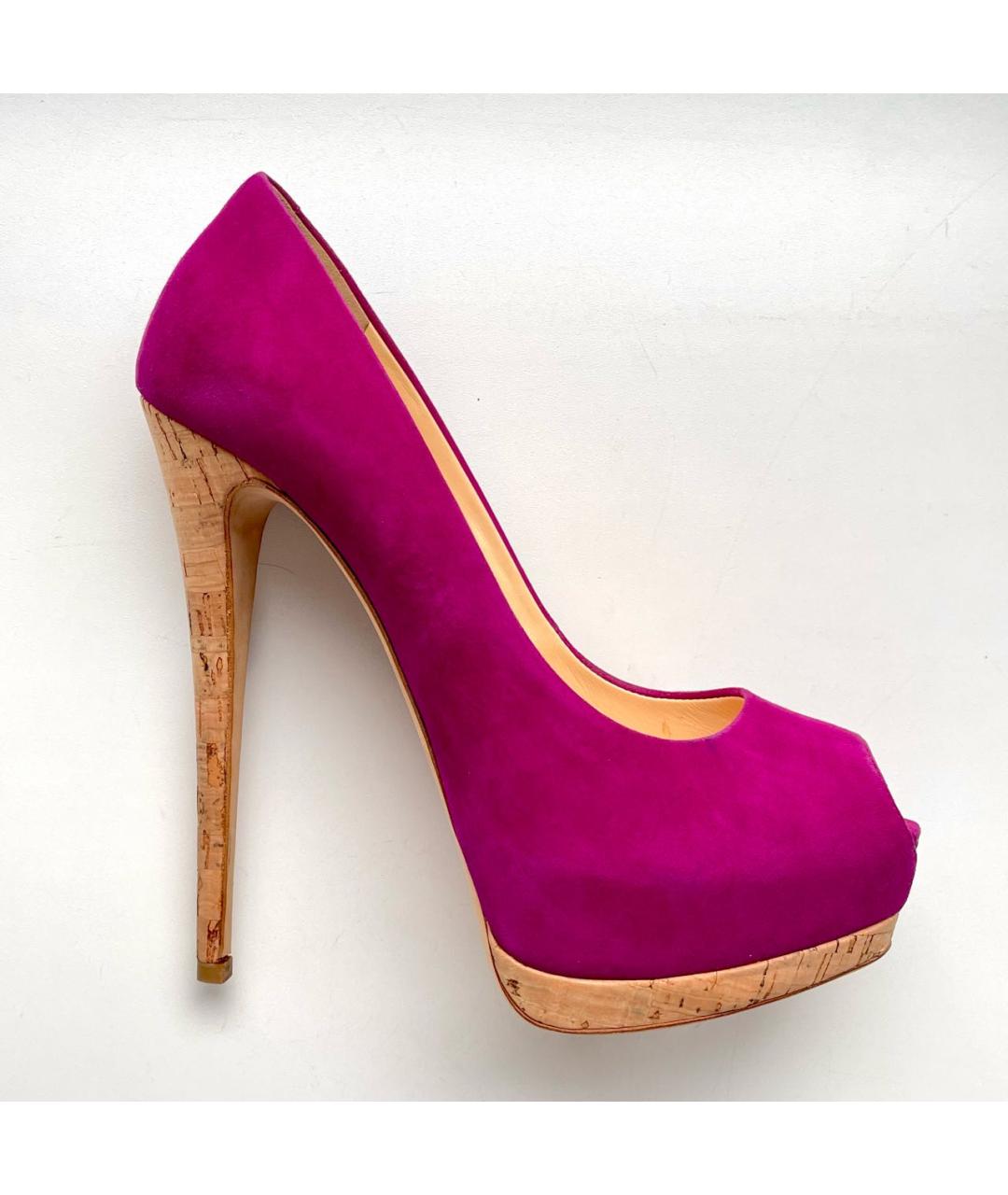GIUSEPPE ZANOTTI DESIGN Фуксия замшевые туфли, фото 9