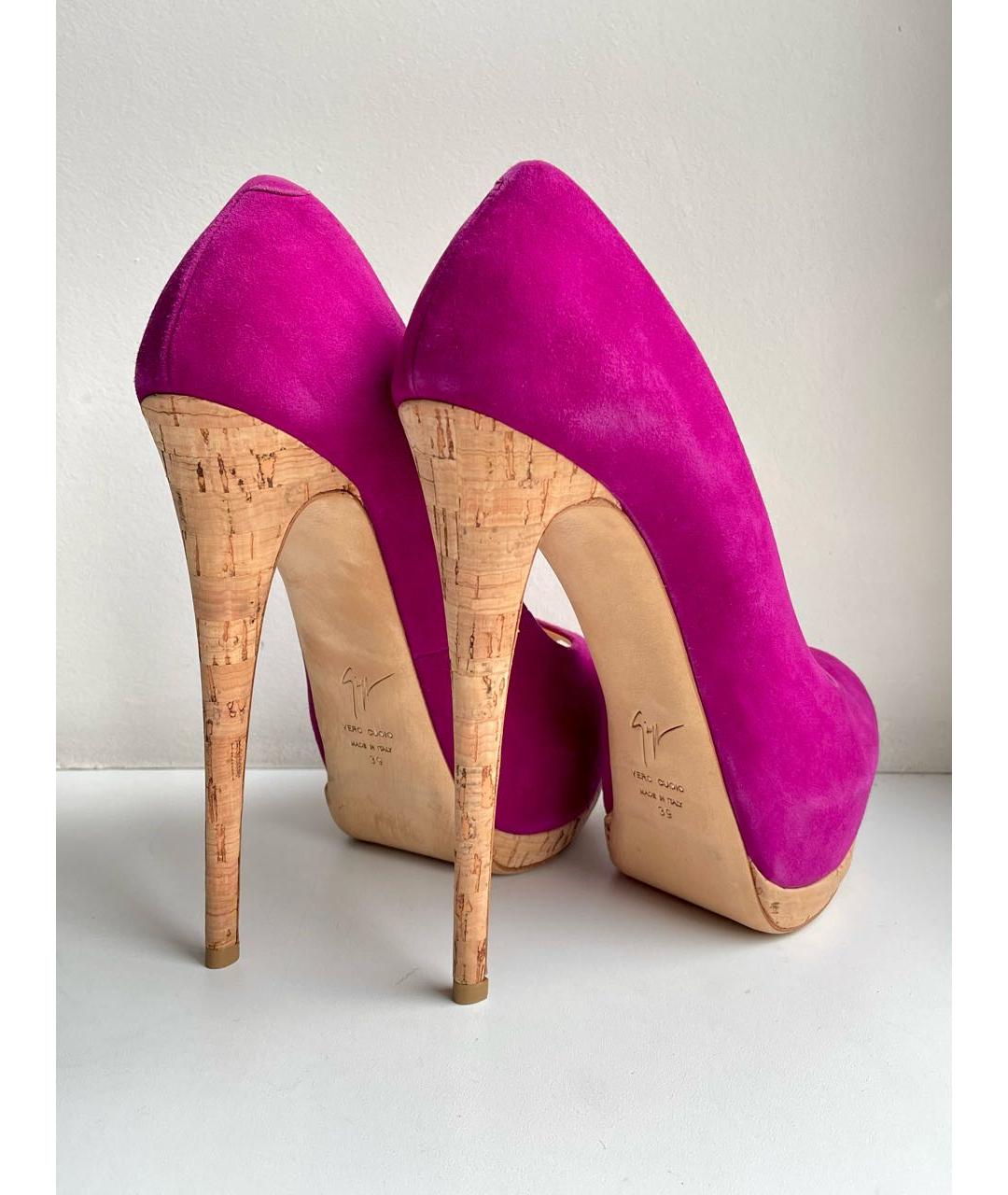GIUSEPPE ZANOTTI DESIGN Фуксия замшевые туфли, фото 3