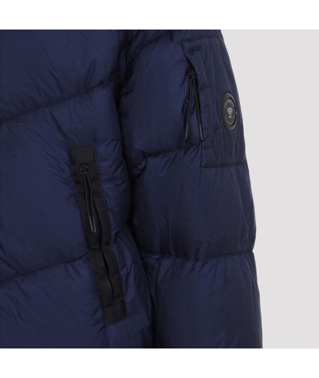 CP COMPANY Синий полиамидовый пуховик, фото 4