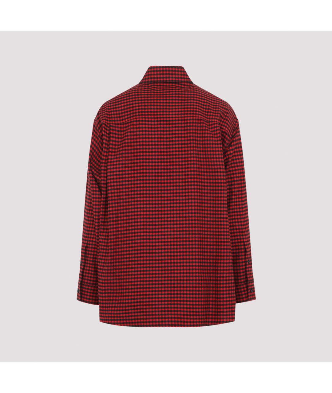 BALENCIAGA Красная хлопковая кэжуал рубашка, фото 3