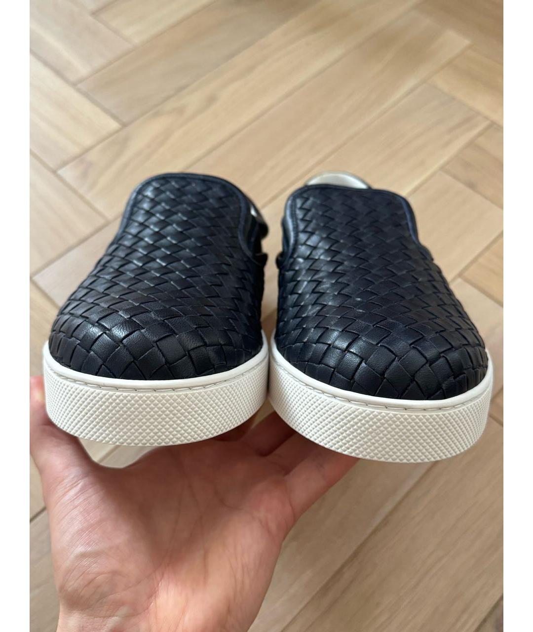 BOTTEGA VENETA Черные кожаные слипоны, фото 3