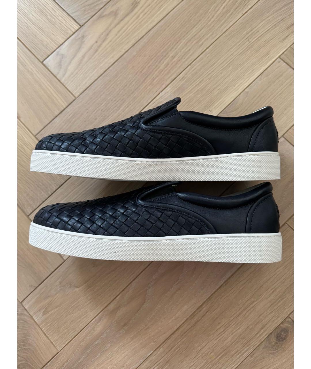 BOTTEGA VENETA Черные кожаные слипоны, фото 5