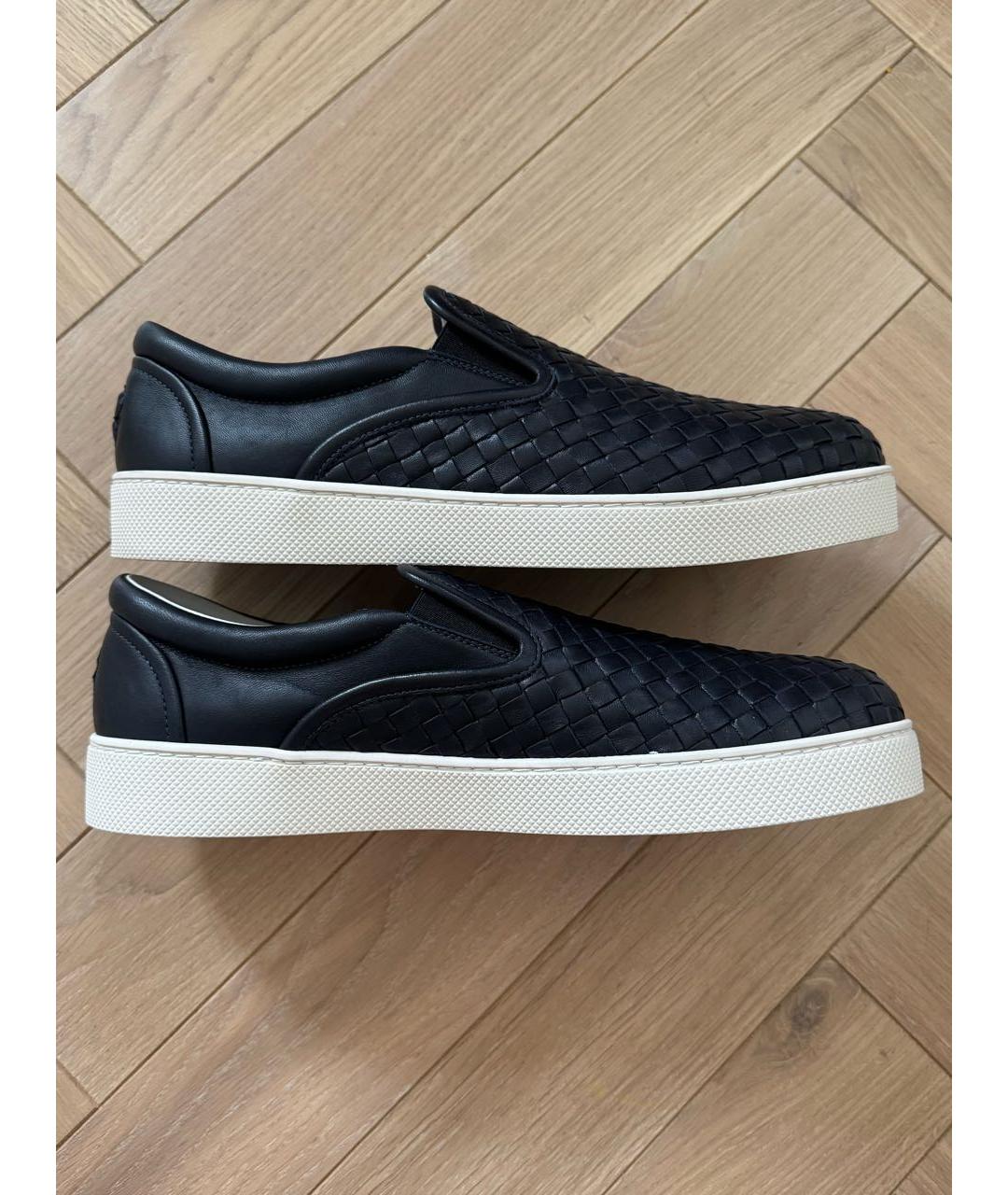 BOTTEGA VENETA Черные кожаные слипоны, фото 9
