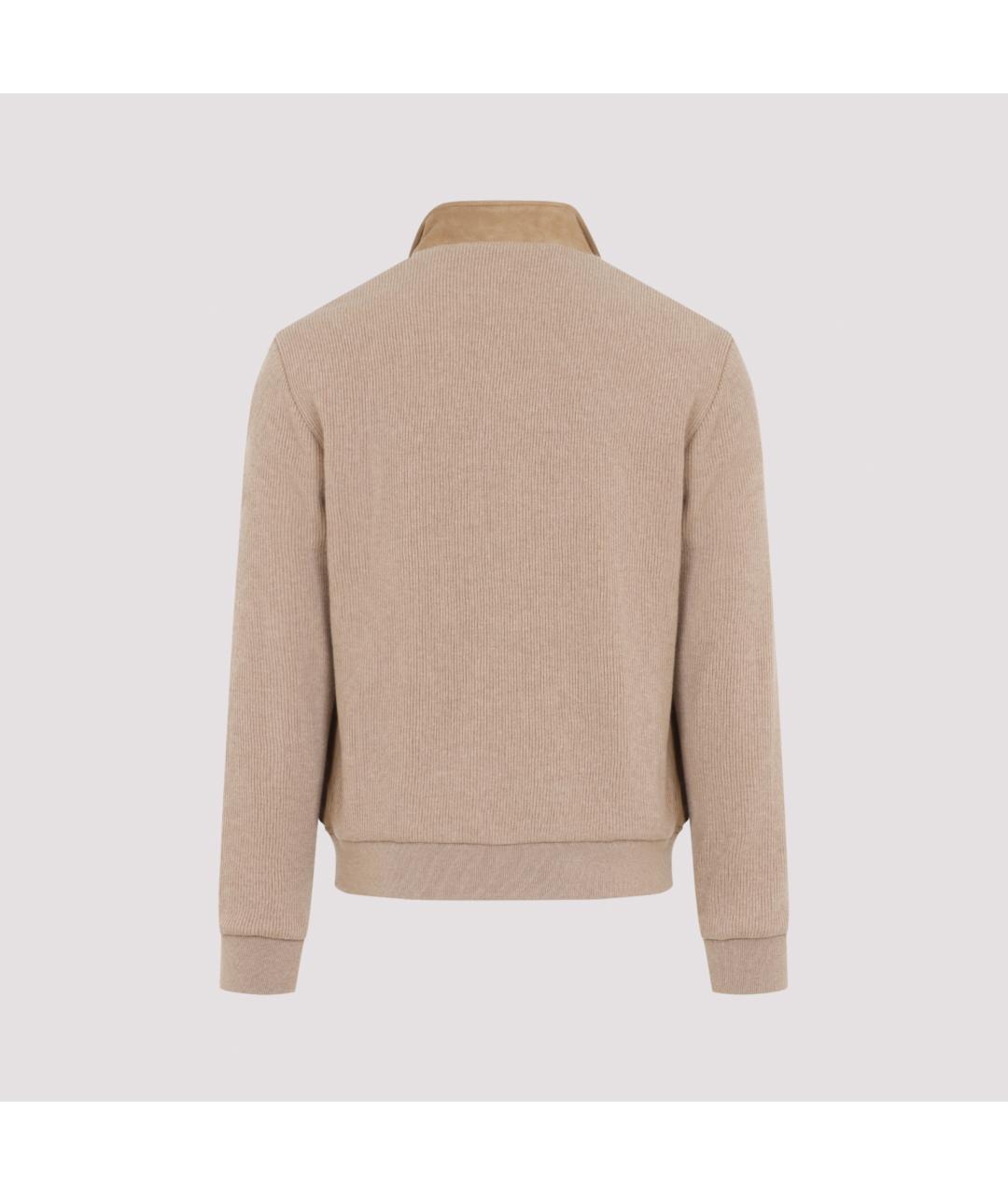 CANALI Бежевая кожаная куртка, фото 3