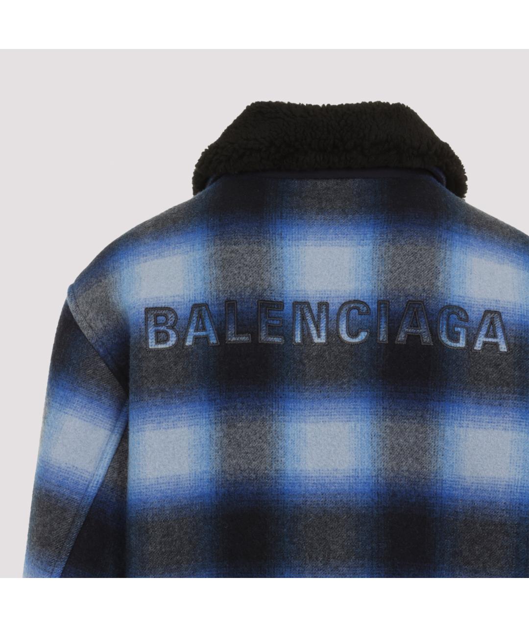 BALENCIAGA Синяя шерстяная куртка, фото 5