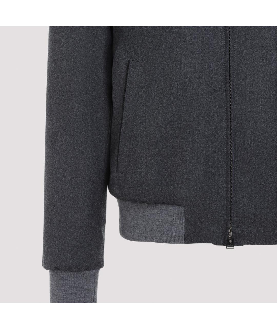 CANALI Серая шерстяная куртка, фото 4