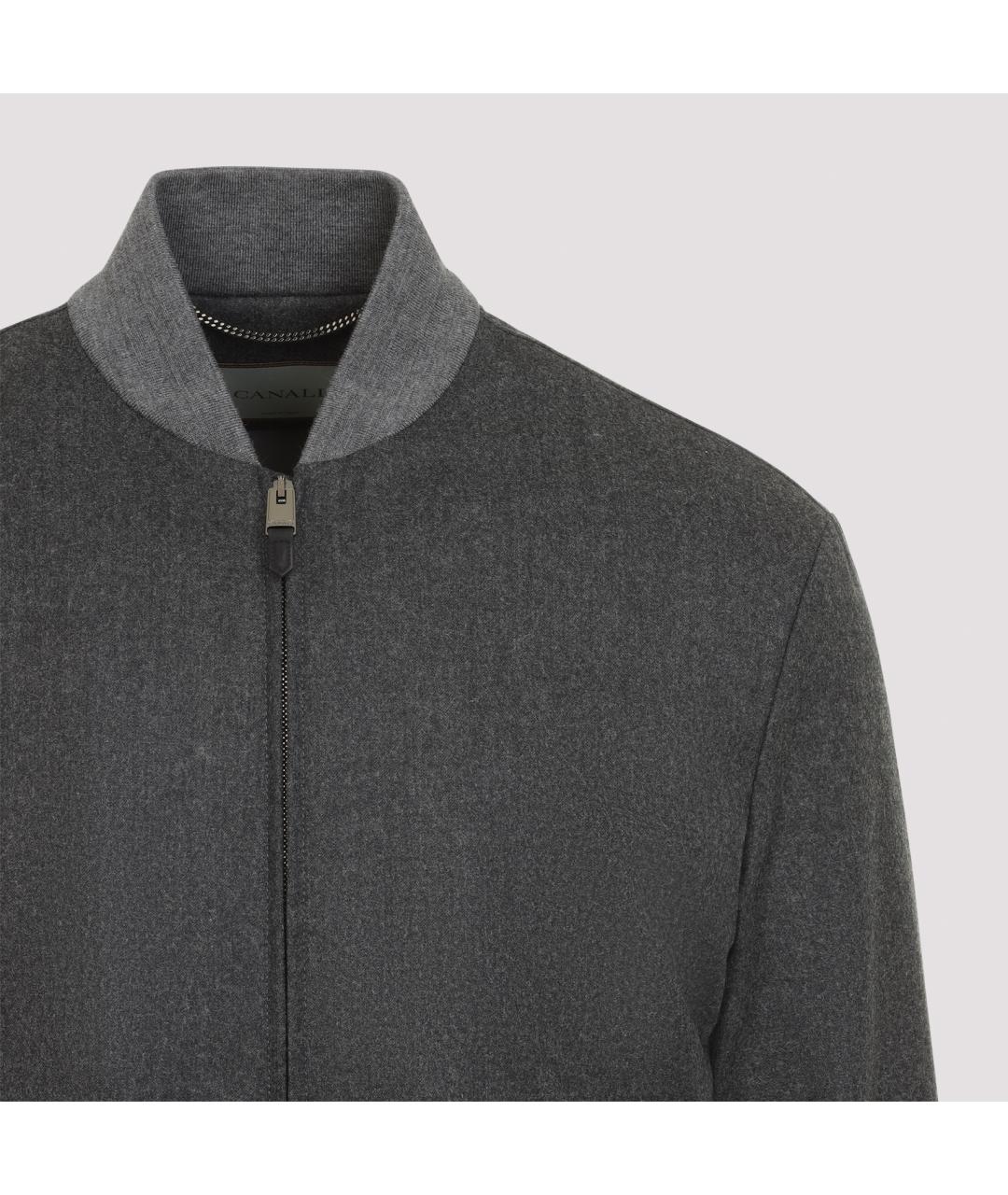 CANALI Серая шерстяная куртка, фото 5