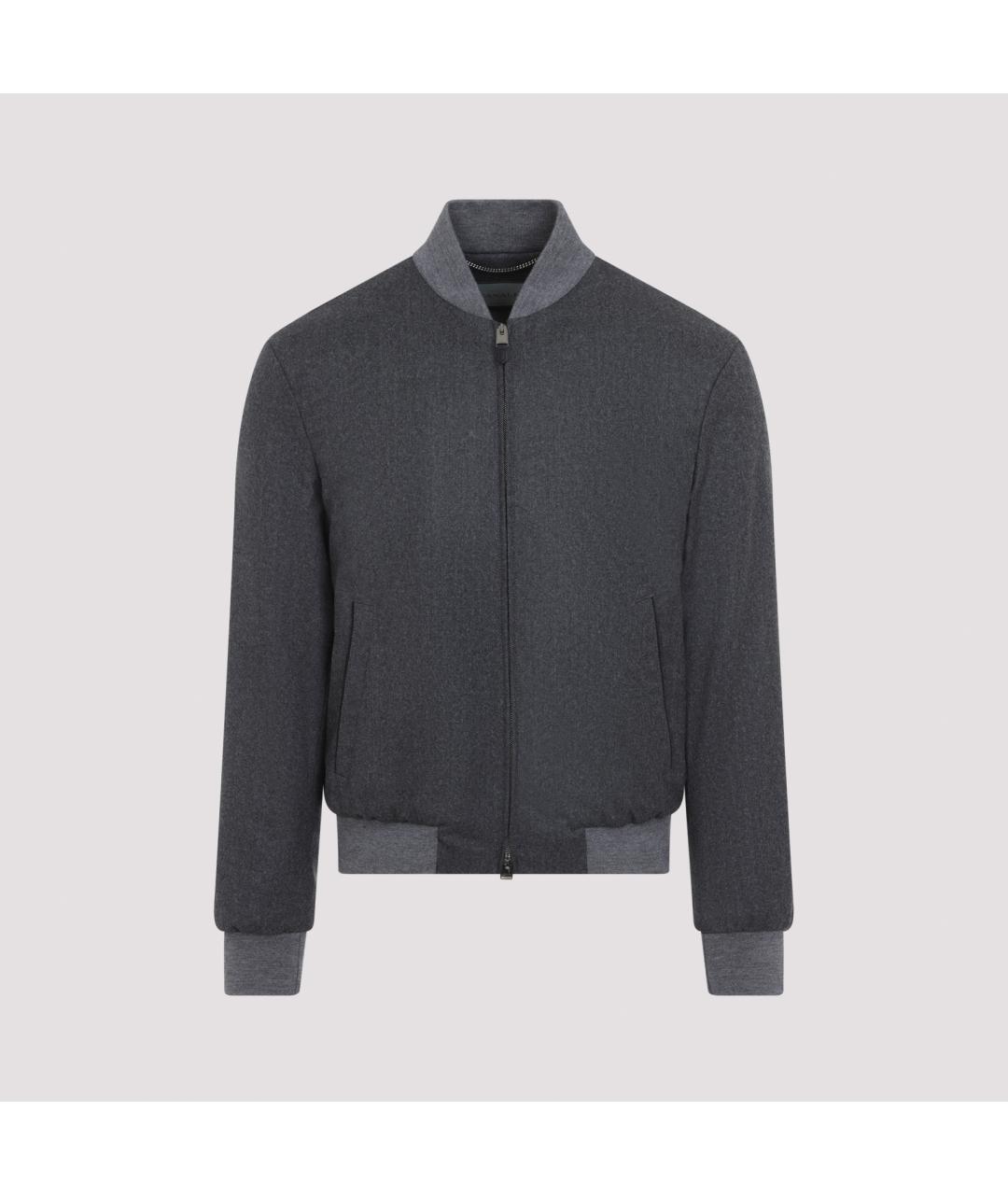 CANALI Серая шерстяная куртка, фото 2