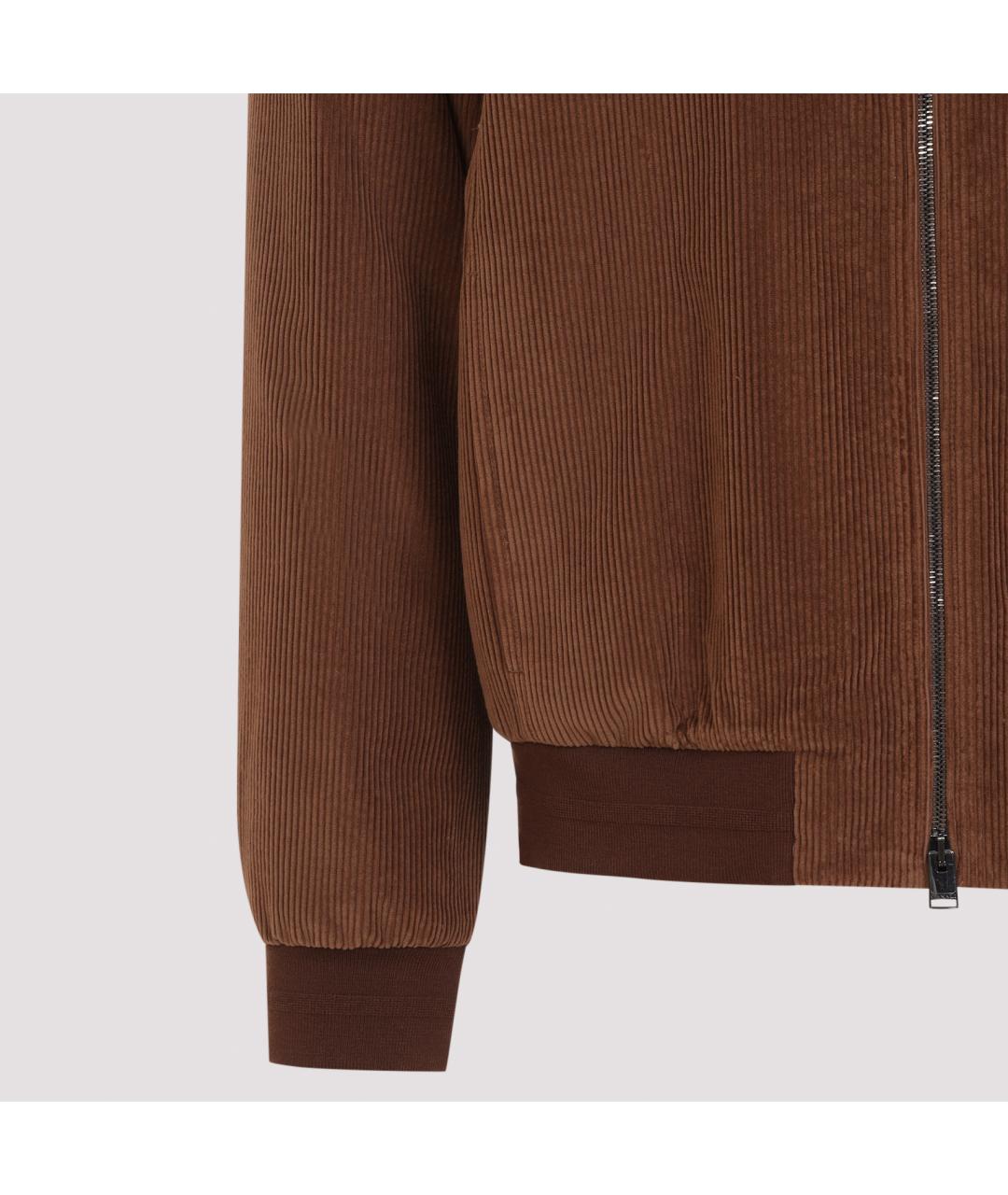 CANALI Коричневая хлопковая куртка, фото 4