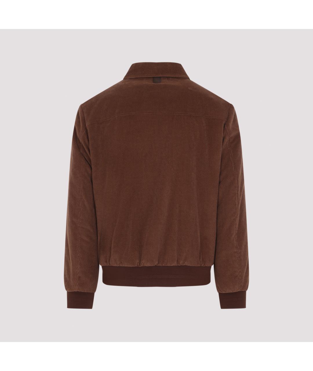 CANALI Коричневая хлопковая куртка, фото 3
