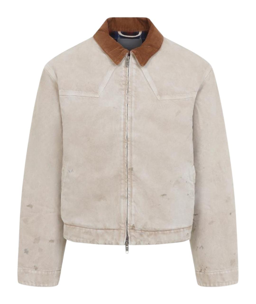 BALENCIAGA Бежевая хлопковая куртка, фото 1