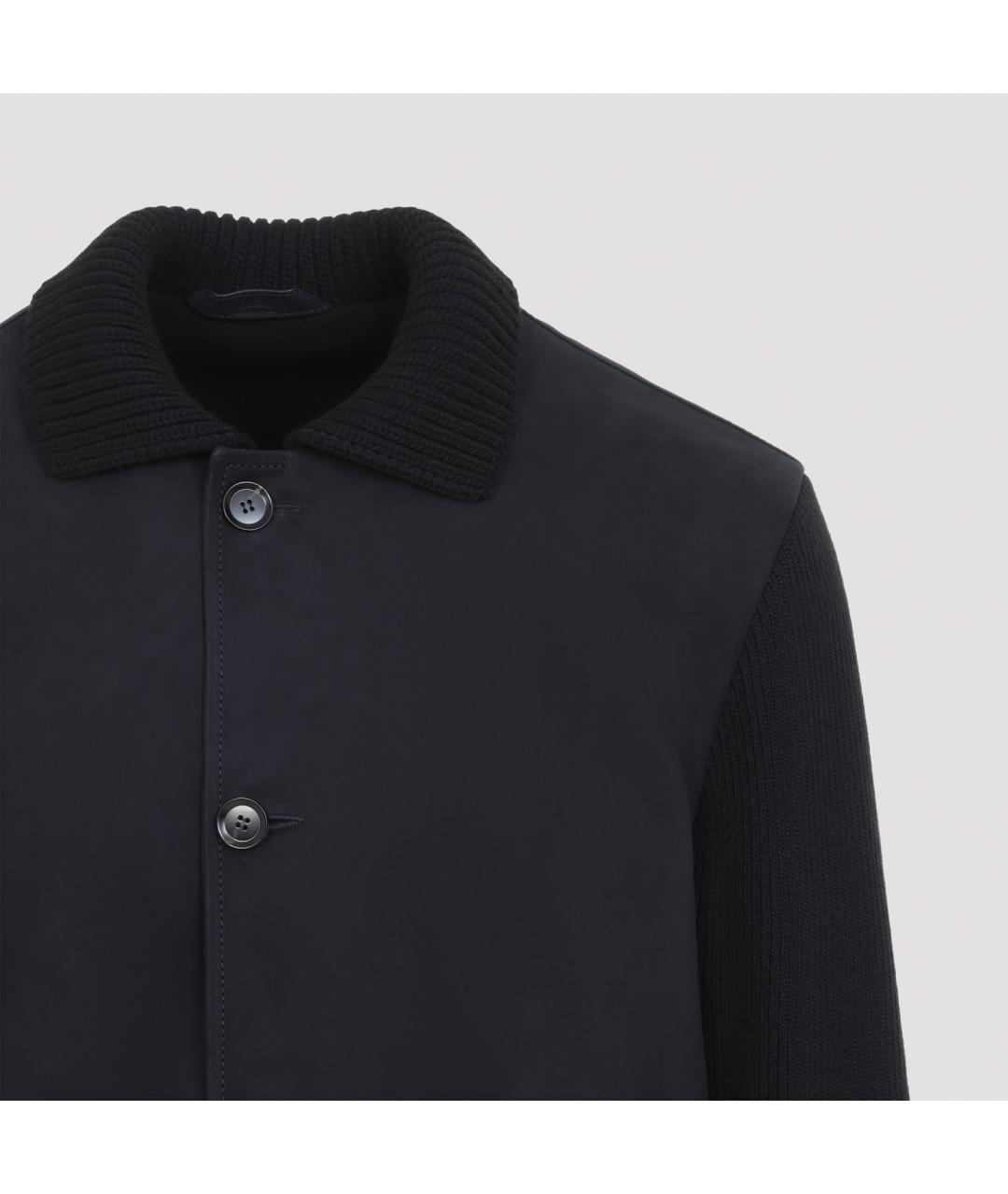 BRIONI Темно-синяя кожаная куртка, фото 5