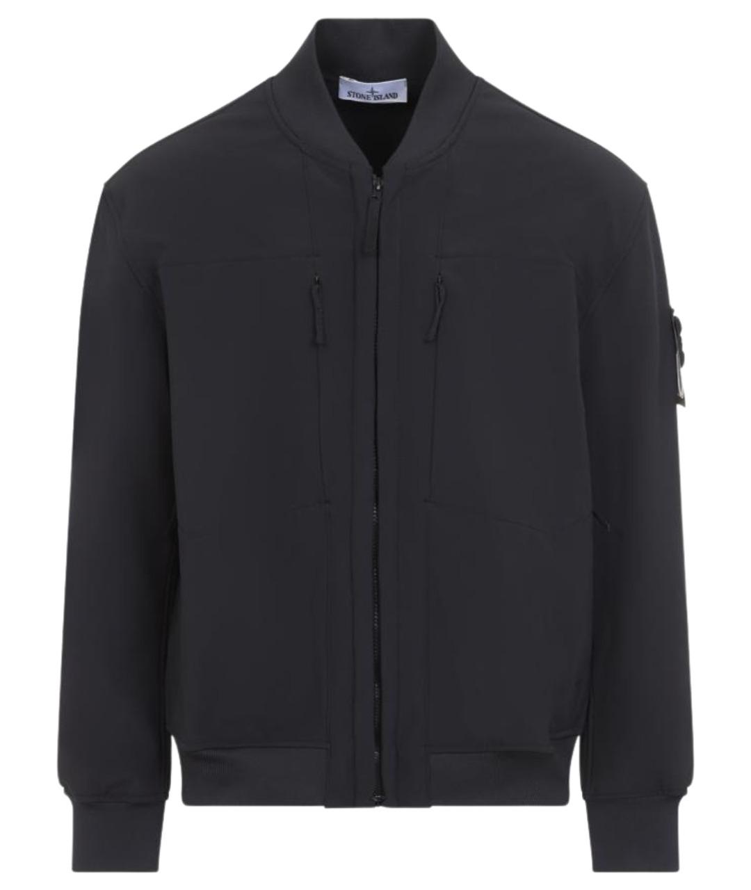 STONE ISLAND Черная полиэстеровая куртка, фото 1