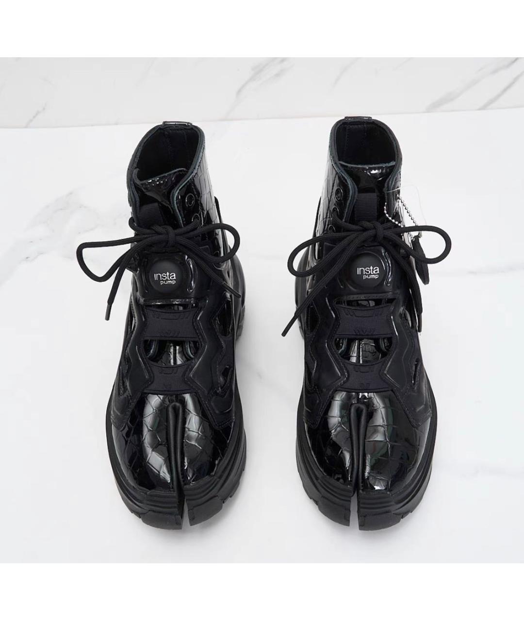 MAISON MARGIELA Черные кожаные ботинки, фото 2