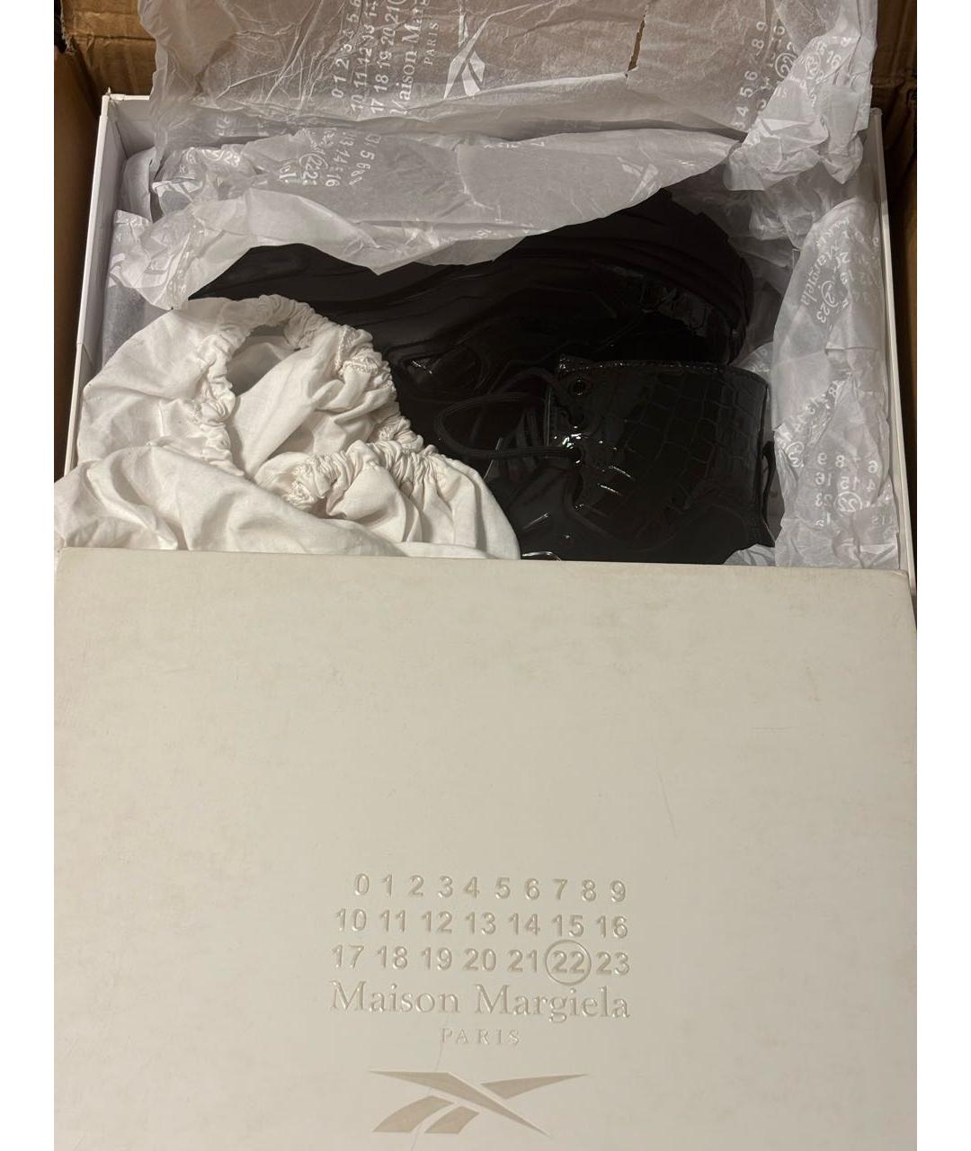 MAISON MARGIELA Черные кожаные ботинки, фото 6