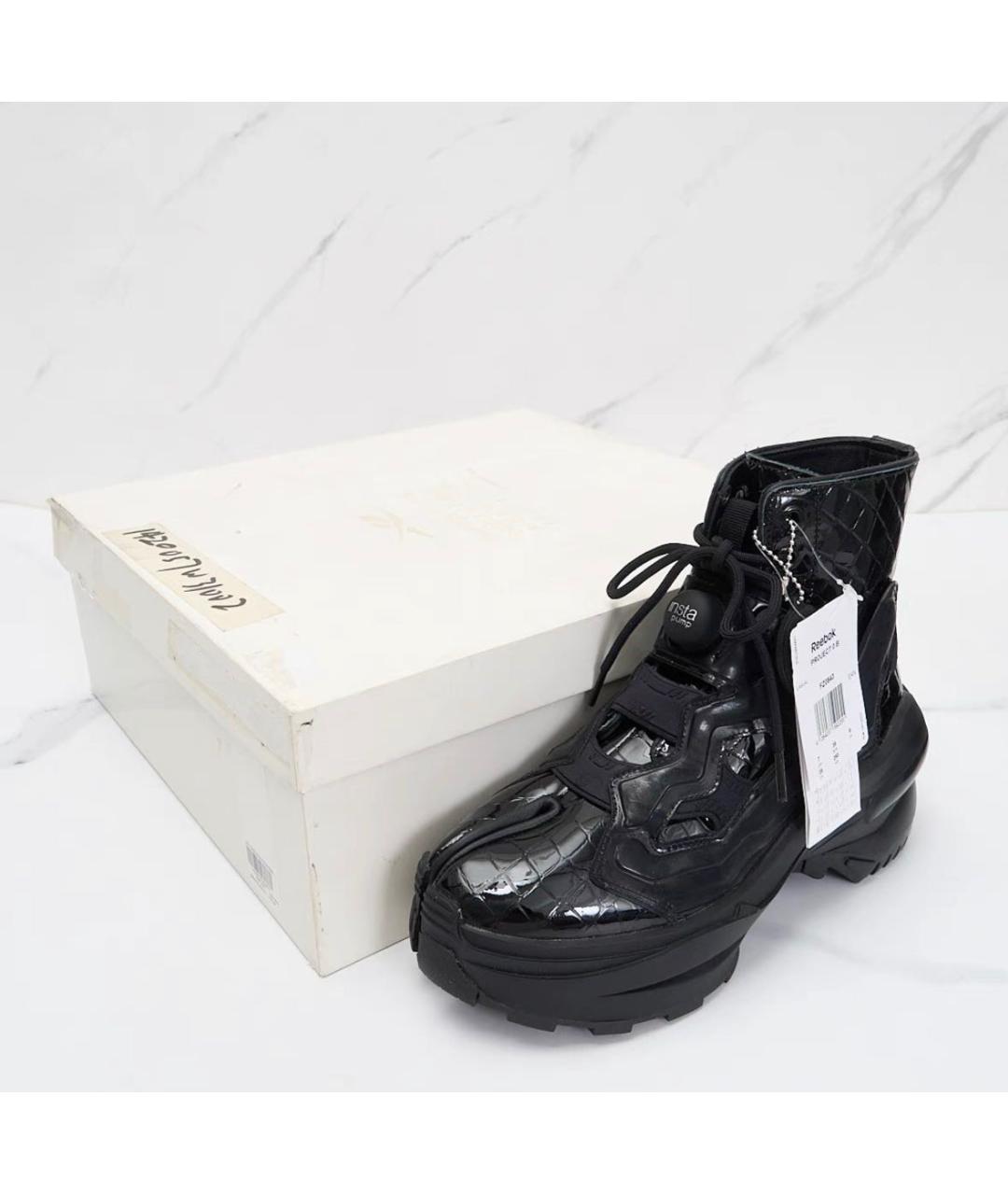 MAISON MARGIELA Черные кожаные ботинки, фото 5