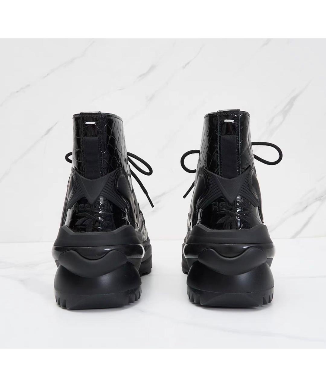 MAISON MARGIELA Черные кожаные ботинки, фото 4