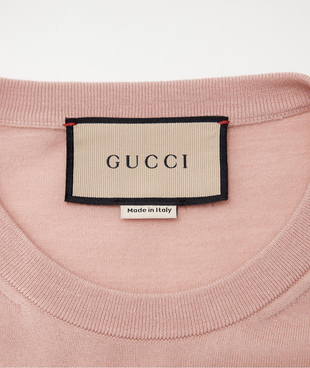 GUCCI Розовый шерстяной джемпер / свитер, фото 3