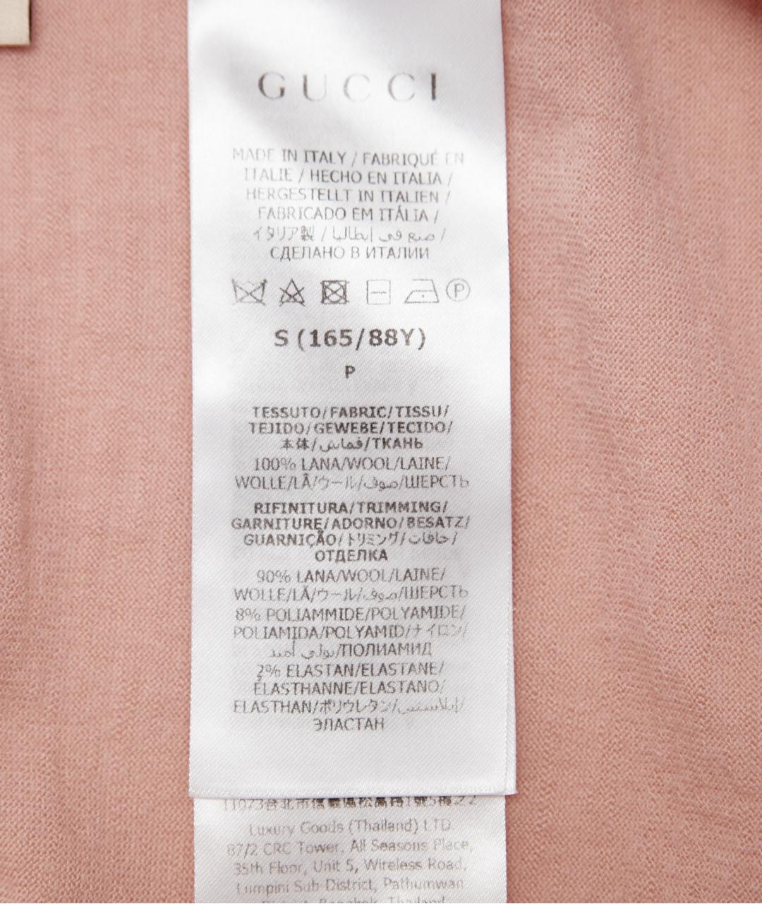GUCCI Розовый шерстяной джемпер / свитер, фото 4