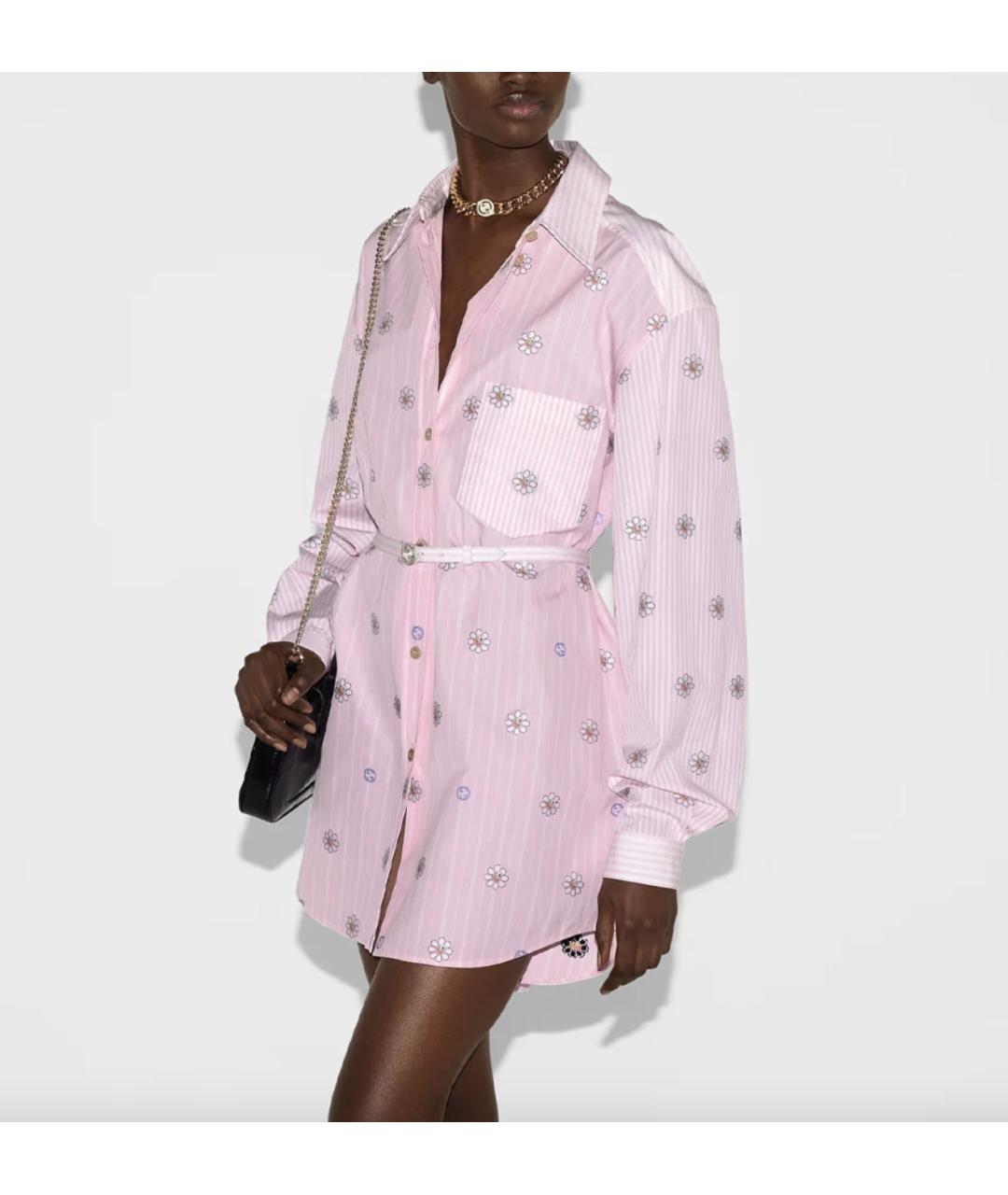 GUCCI Розовая хлопковая рубашка, фото 8