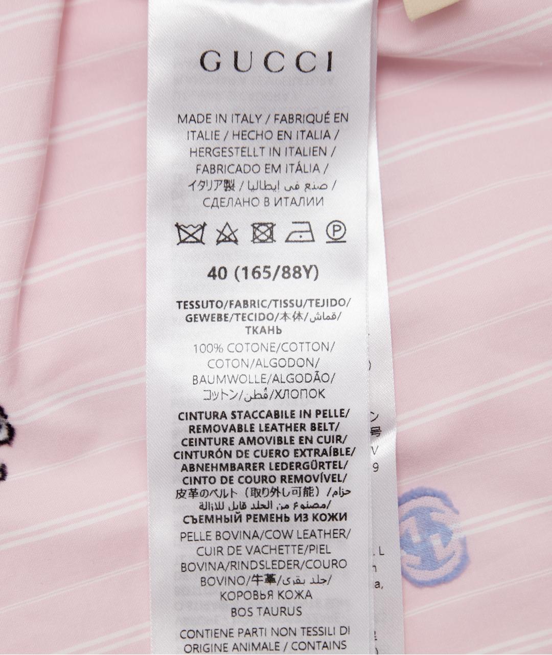 GUCCI Розовая хлопковая рубашка, фото 5