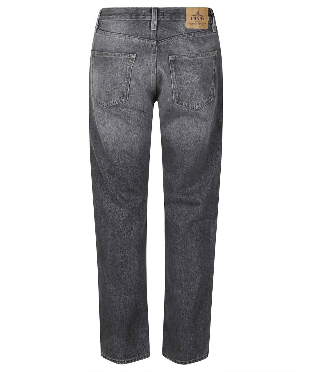 PRADA Мульти хлопковые прямые джинсы, фото 3
