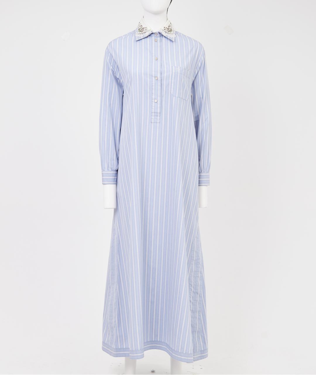 GUCCI Голубая хлопковая рубашка, фото 6