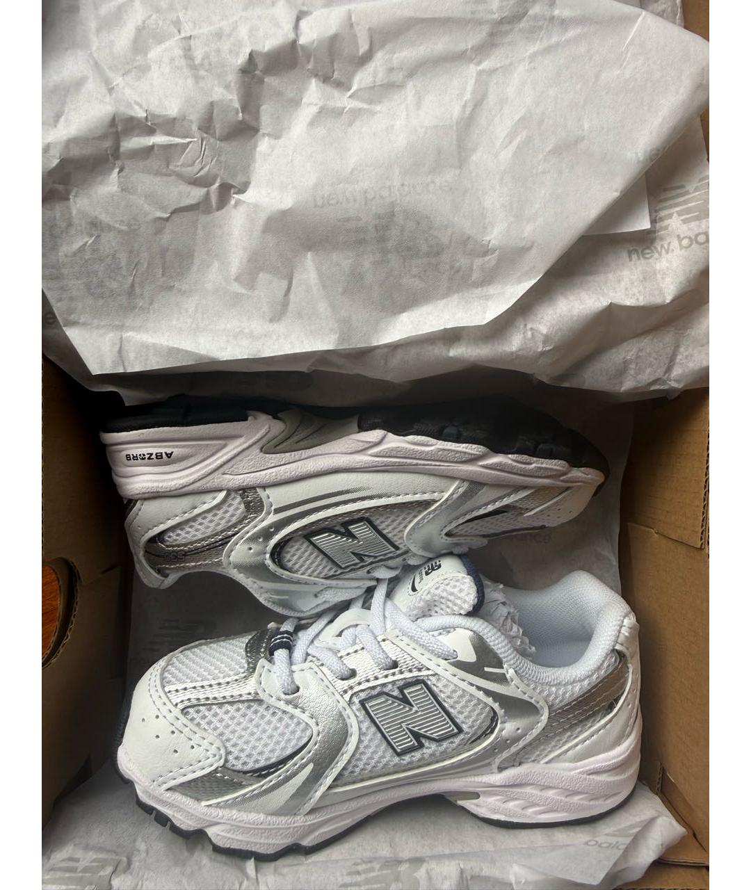 NEW BALANCE Белые текстильные кеды, фото 4