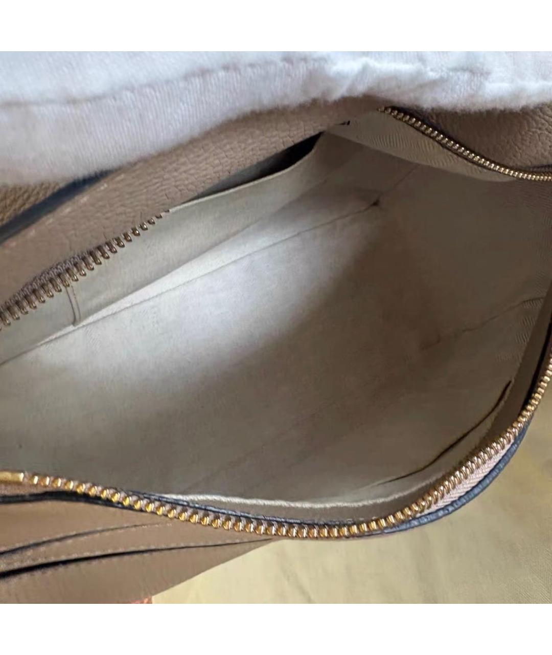 LOEWE Бежевая кожаная сумка через плечо, фото 3