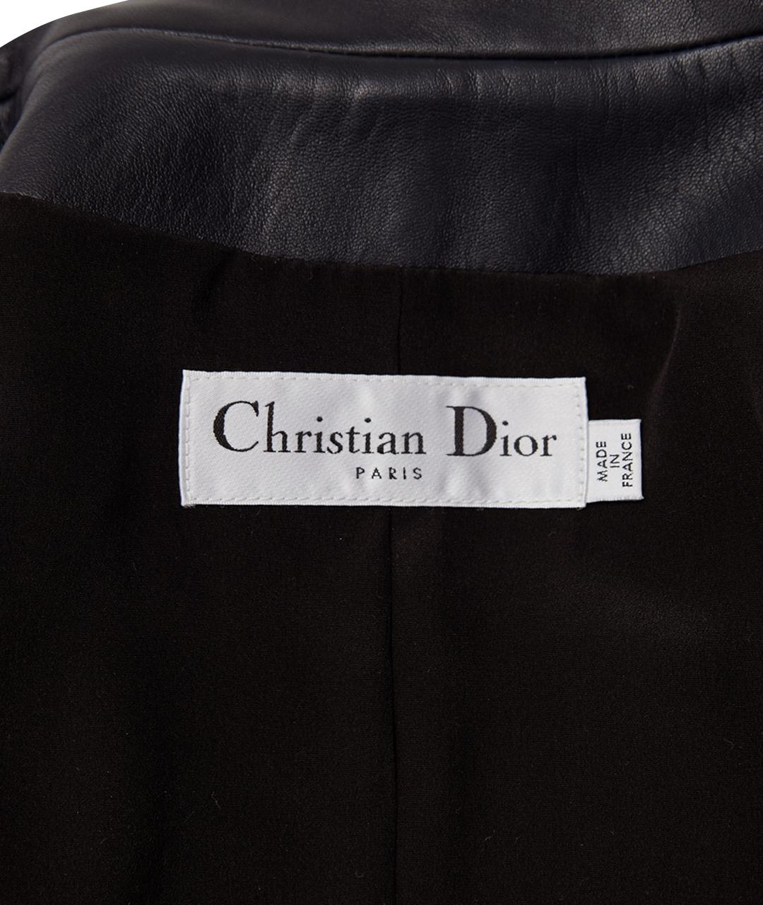 CHRISTIAN DIOR Черная кожаная куртка, фото 6