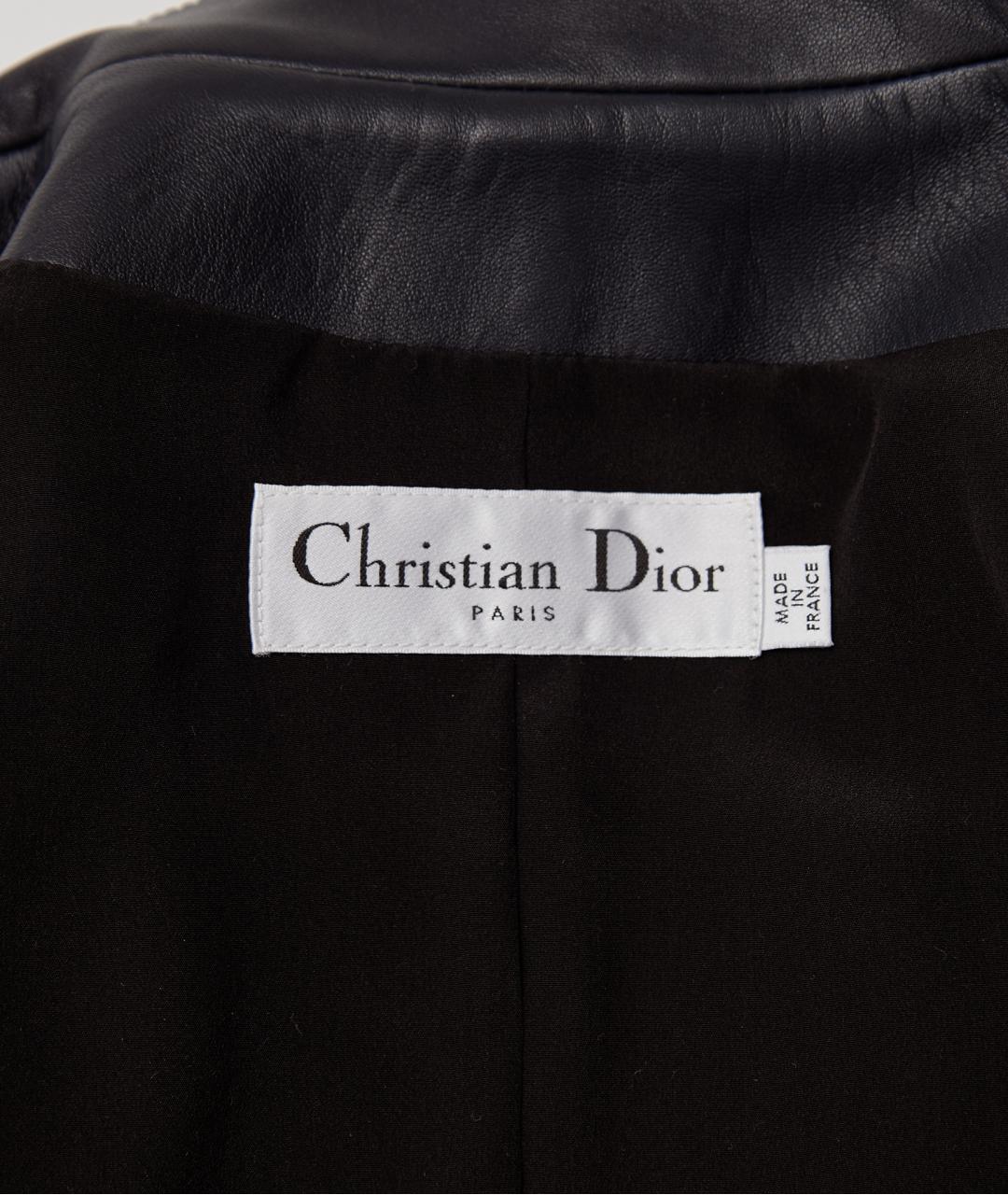 CHRISTIAN DIOR Черная кожаная куртка, фото 3