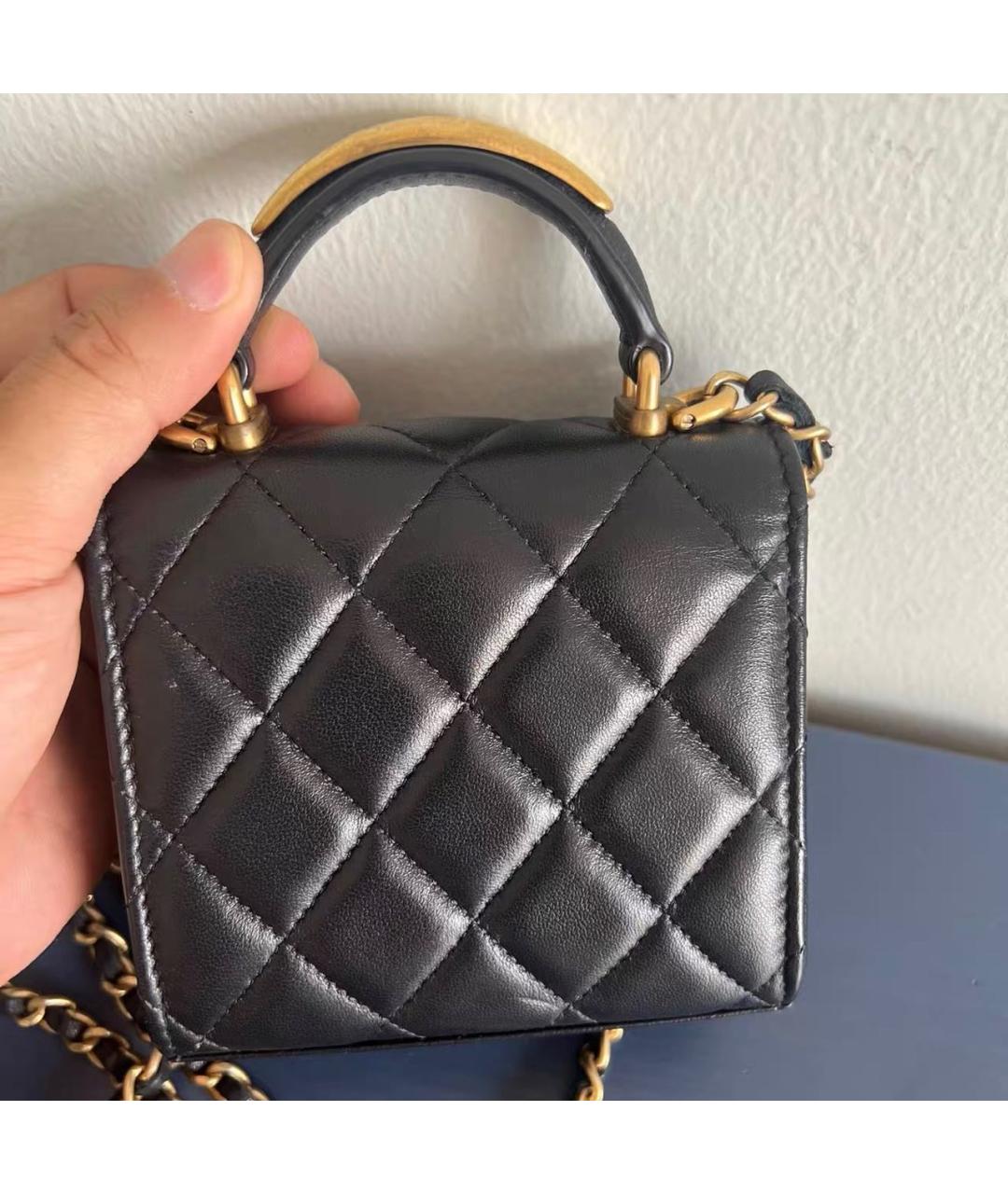 CHANEL Черная кожаная сумка через плечо, фото 3