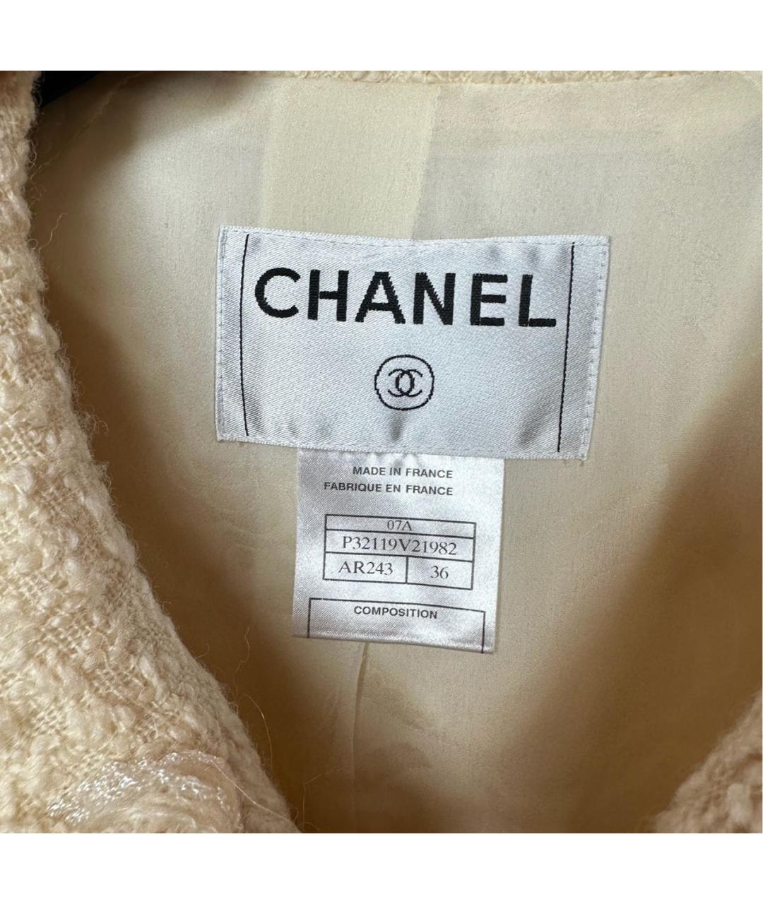 CHANEL Бежевый твидовый костюм с юбками, фото 3