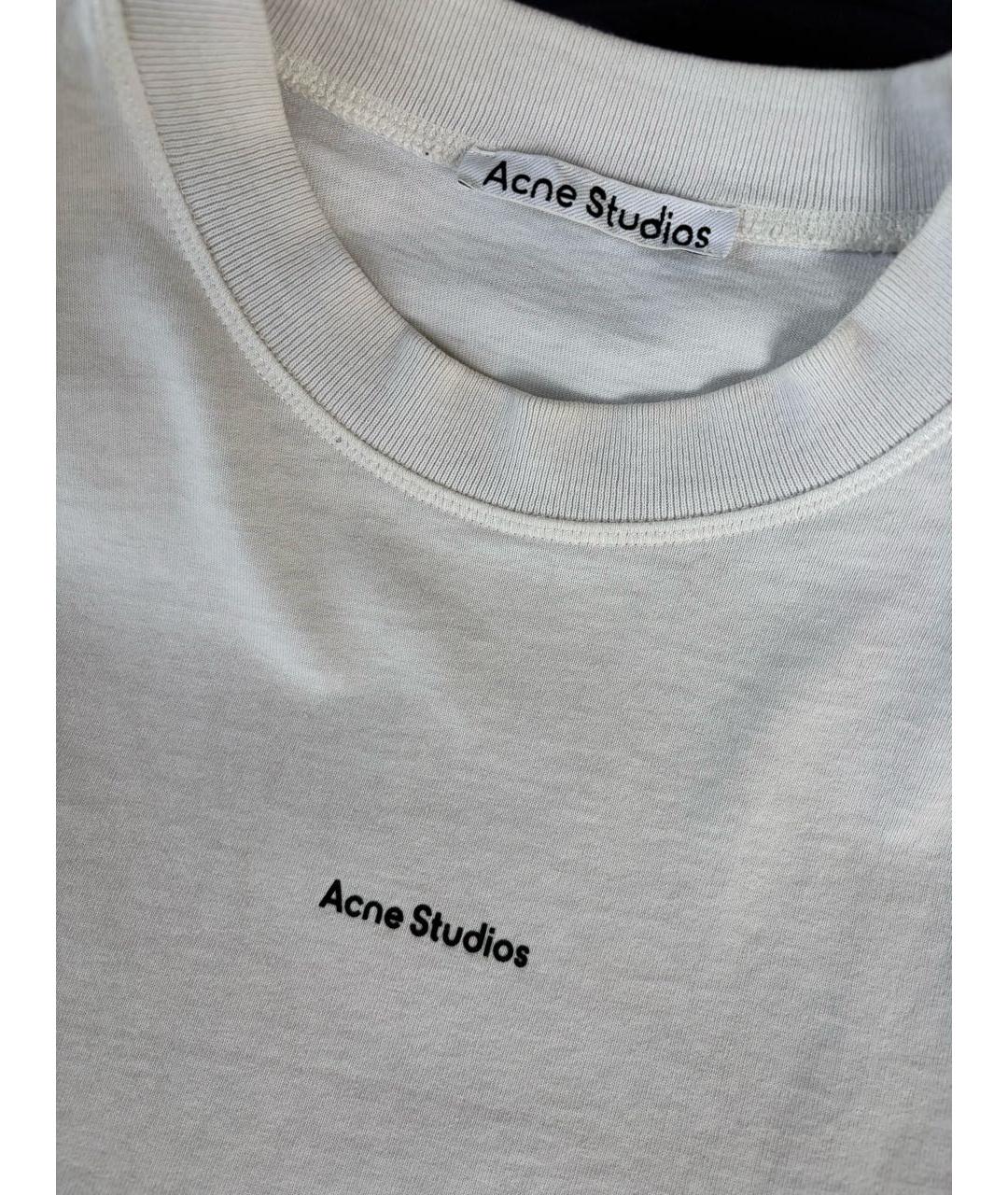 ACNE STUDIOS Белая хлопковая футболка, фото 3
