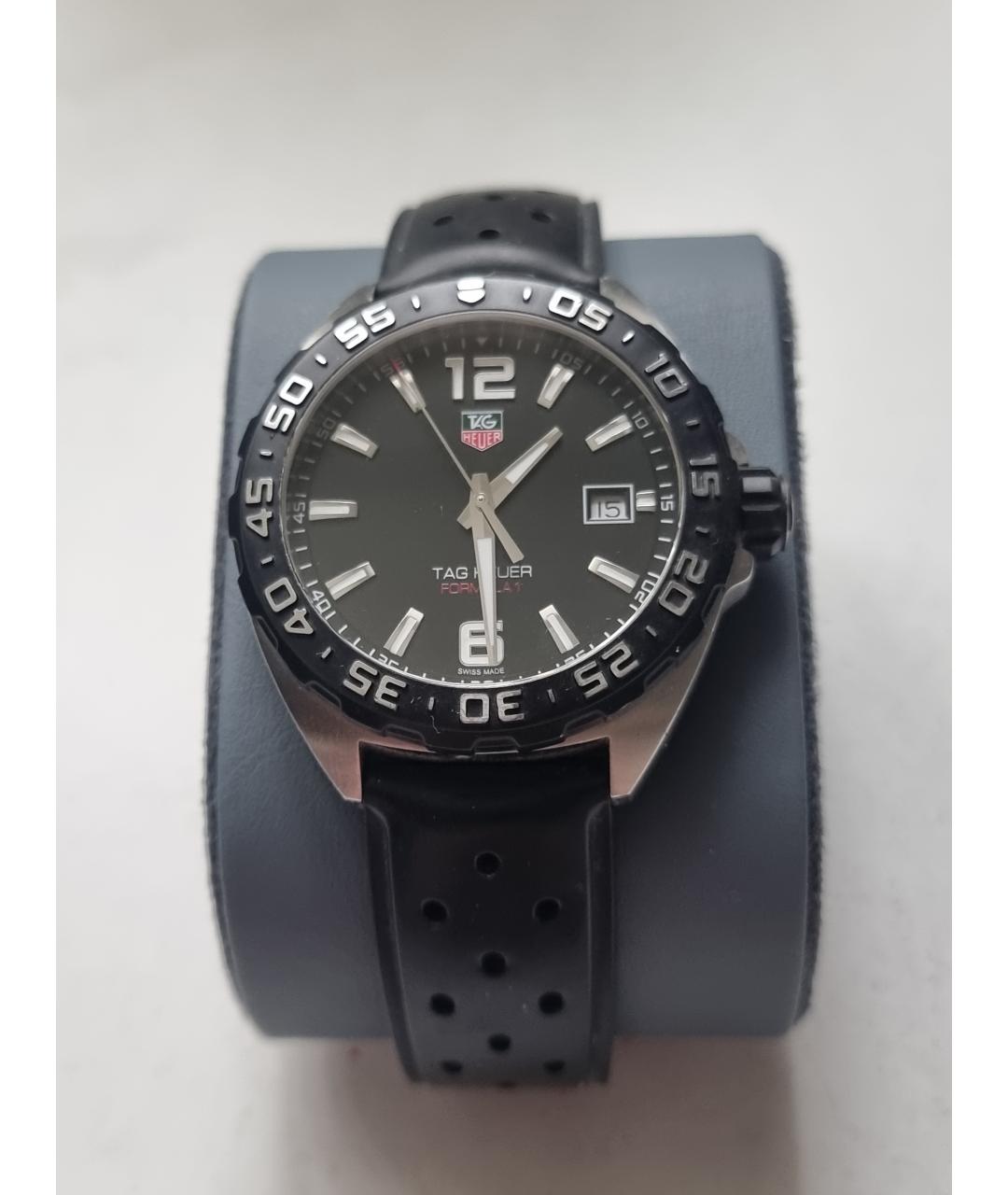 TAG HEUER Черные стальные часы, фото 3