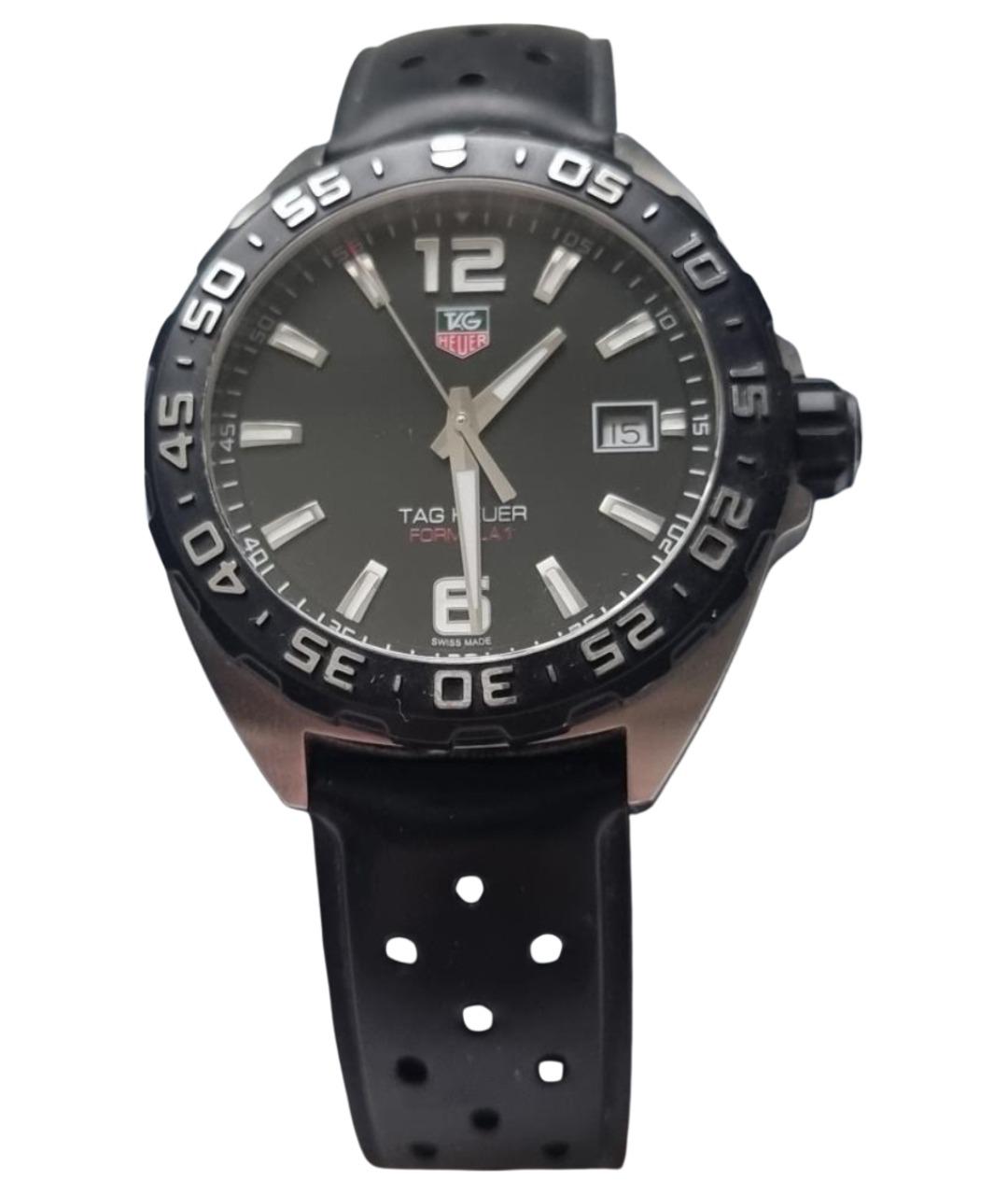 TAG HEUER Черные стальные часы, фото 1