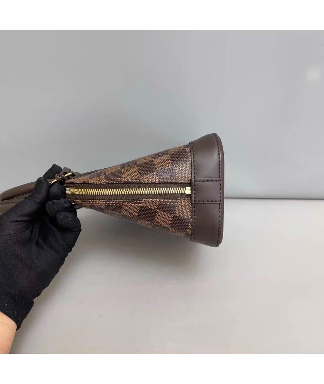 LOUIS VUITTON Коричневая сумка с короткими ручками из канвы, фото 4