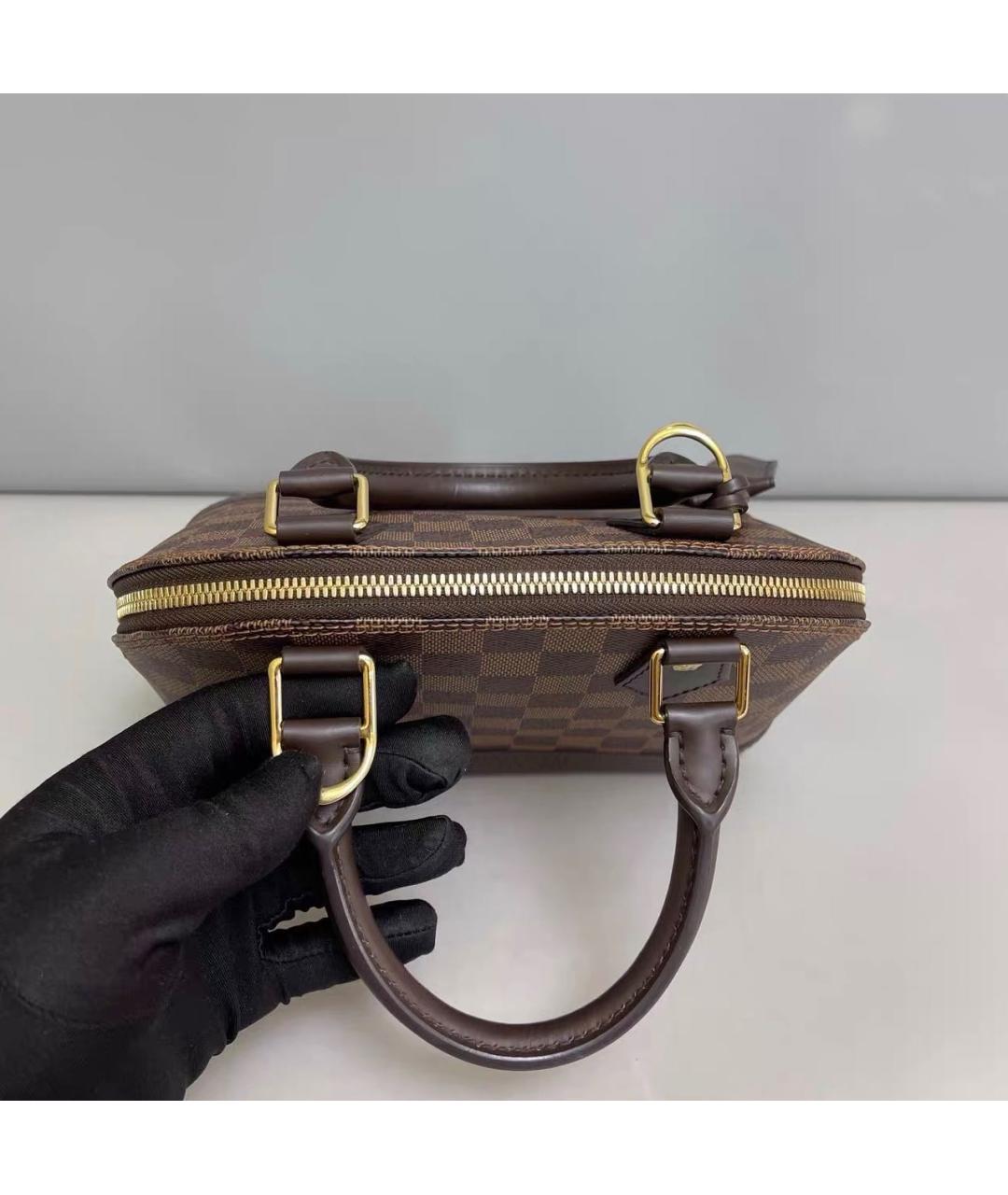 LOUIS VUITTON Коричневая сумка с короткими ручками из канвы, фото 7