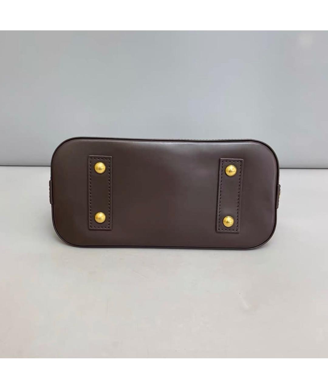 LOUIS VUITTON Коричневая сумка с короткими ручками из канвы, фото 5