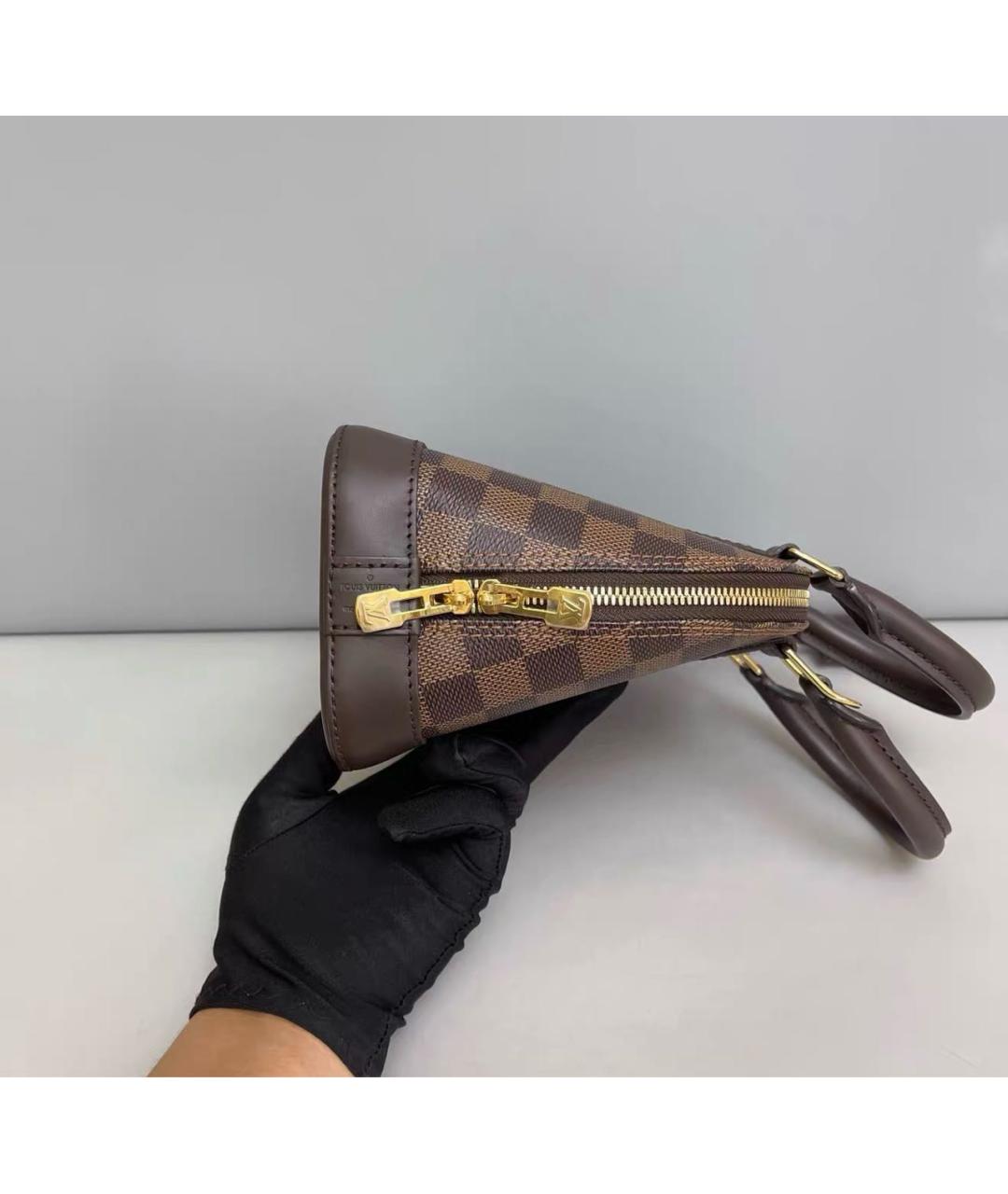 LOUIS VUITTON Коричневая сумка с короткими ручками из канвы, фото 3