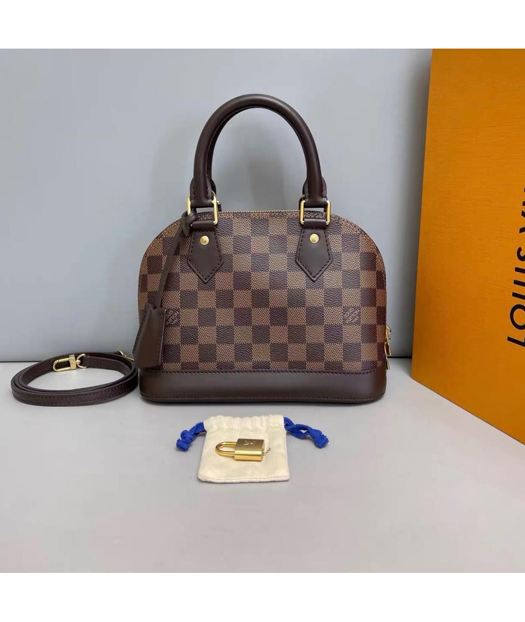 LOUIS VUITTON Коричневая сумка с короткими ручками из канвы, фото 9