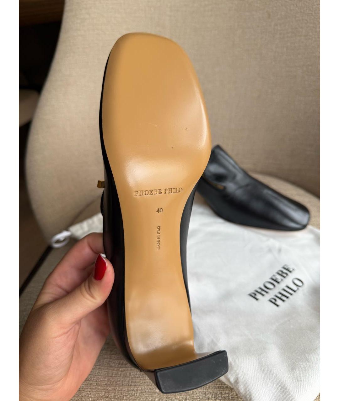 PHOEBE PHILO Черные кожаные туфли, фото 5