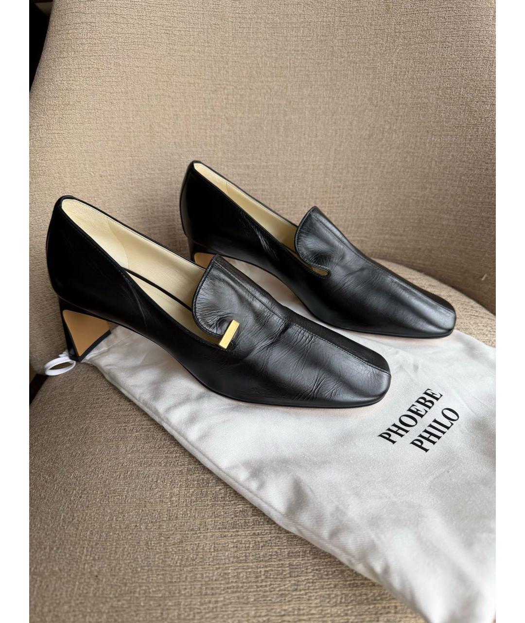 PHOEBE PHILO Черные кожаные туфли, фото 2