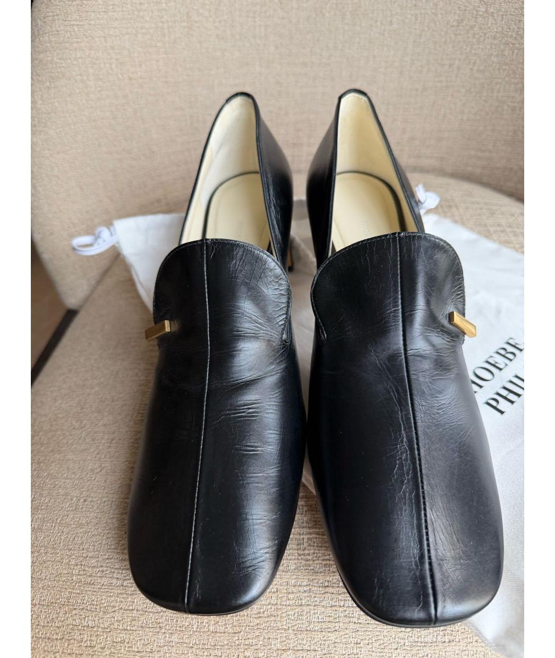 PHOEBE PHILO Черные кожаные туфли, фото 4