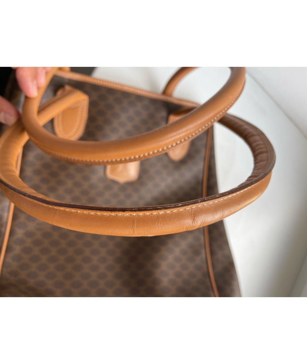 CELINE Коричневая сумка тоут из канвы, фото 6